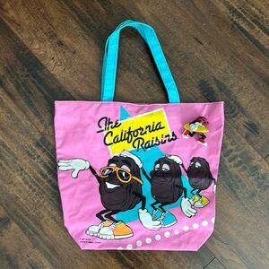 The California Raisins Pink Tote Bag and Figure